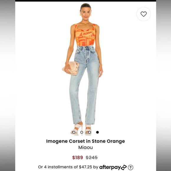 Miaou - Imogene Corset in Stone Orange - M - Picture 8 of 8